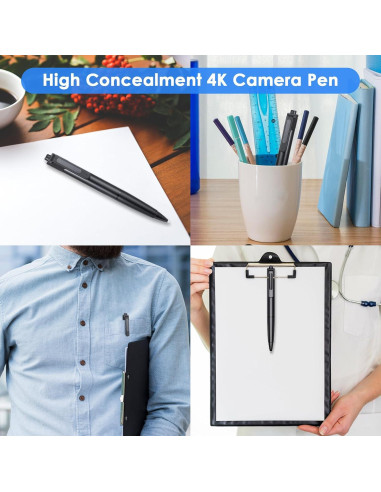 Cámara Pluma 2.7K TMKLOE con Tarjeta SD 64GB - Negro Brillante