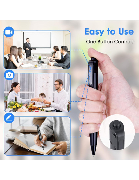 Cámara Pluma 2.7K TMKLOE con Tarjeta SD 64GB - Negro Brillante