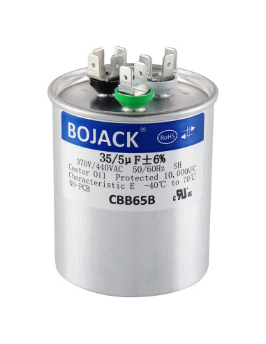 Capacitor Redondo BOJACK 35+5uF 440V Reemplazo Mejorado