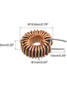 Bobina Inductancia Toroidal MECCANIXITY 47uH 7A Paquete de 5 2