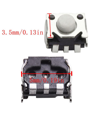 6 Interruptores de Botón de Gatillo Miniatura JJHXSM 3x5x3.5mm