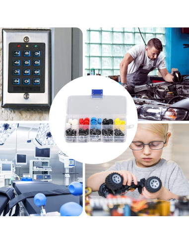 Juego de 25 Interruptores Táctiles Redondos WALFRONT 12x12mm Multicolor