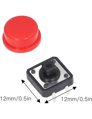 Juego de 25 Interruptores Táctiles Redondos WALFRONT 12x12mm Multicolor