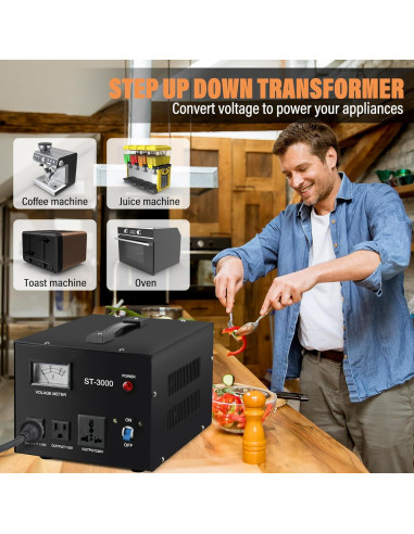 Convertidor Regulador de Voltaje YaeCCC ST-3000 110V/220V