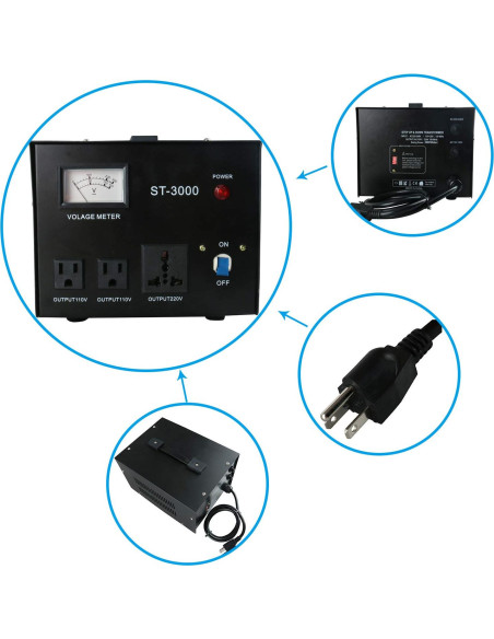 Convertidor Regulador de Voltaje YaeCCC ST-3000 110V/220V
