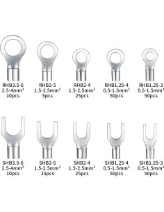 Kit de 320 Terminales Hembras de Anillo No Aislados MRSDZ 2