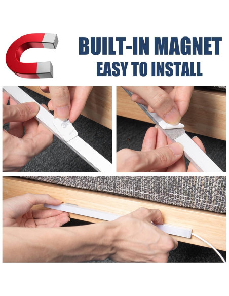 2 Pack Luz LED Bajo Gabinete DWEPTU con Enchufe AC 30.5 cm