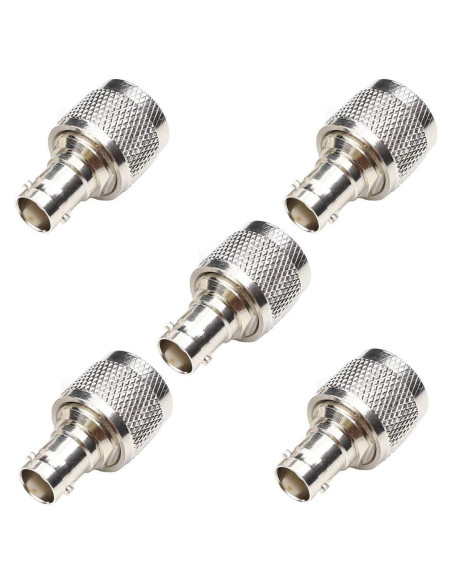 Adaptador Coaxial N Macho a BNC Hembra ANHAN 5 Pack