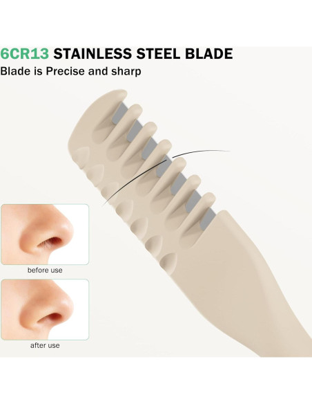 Cortador Manual de Vello Nasal BEZOX - Paquete de 3 Unidades