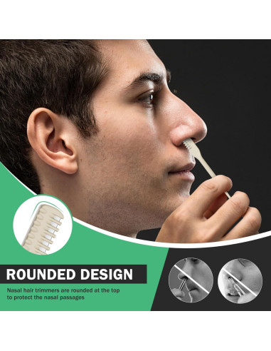 Cortador Manual de Vello Nasal BEZOX - Paquete de 3 Unidades