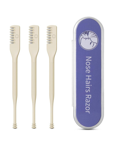 Cortador Manual de Vello Nasal BEZOX - Paquete de 3 Unidades
