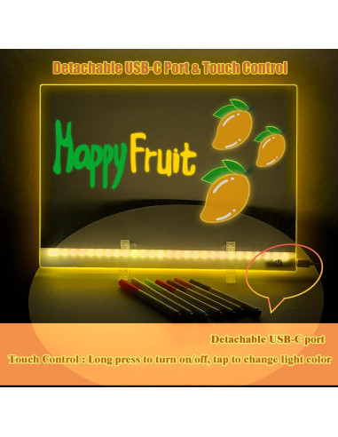 Tablero de Dibujo LED Genérico 34.8x25.4 cm 6 Colores