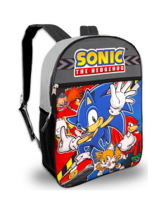 Mochila Escolar Sonic the Hedgehog 40.64 cm + Accesorios 2