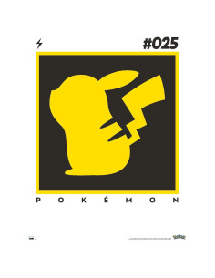 Póster de Pared Pokémon Pikachu Simple 25 Trends 86.4x56.8cm