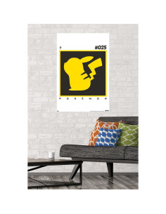 Póster de Pared Pokémon Pikachu Simple 25 Trends 86.4x56.8cm 2