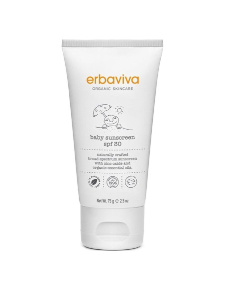 Protector Solar Orgánico para Bebés Erbaviva 75 ml - UVA/UVB, Resistente al Agua