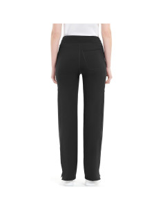 Pantalones de Scrub de Yoga QBK para Mujeres - Cintura Media, Negro, X-Pequeño 2