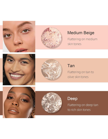 Polvo Fijador de Maquillaje Horneado BEUKING 15g Acabado Luminoso