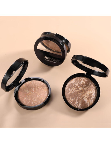 Polvo Fijador de Maquillaje Horneado BEUKING 15g Acabado Luminoso