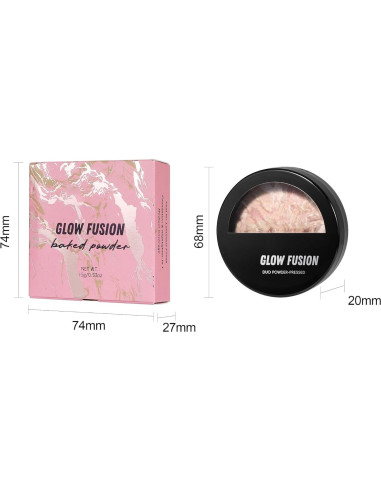 Polvo Fijador de Maquillaje Horneado BEUKING 15g Acabado Luminoso