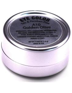 Ombre de Ojos Vegana en Polvo Prensado Verde Oliva Dorado 2