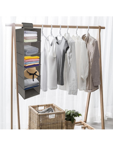 Organizadores de Closet Colgantes SzGnays 2 Piezas Gris Claro