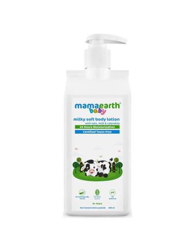 Loción Corporal Suave Mamaearth 400ml con Leche y Caléndula