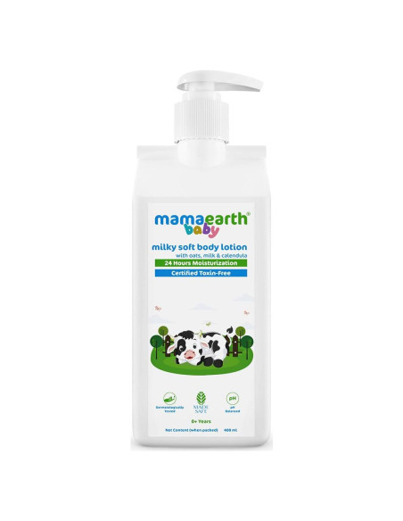 Loción Corporal Suave Mamaearth 400ml con Leche y Caléndula