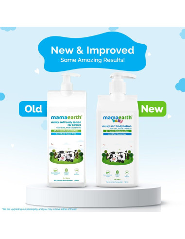 Loción Corporal Suave Mamaearth 400ml con Leche y Caléndula