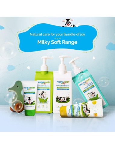 Loción Corporal Suave Mamaearth 400ml con Leche y Caléndula