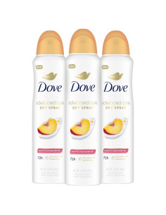 Desodorante Antitranspirante Dove Cuidado Avanzado 3x100ml Durazno y Té de Manzanilla