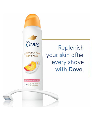 Desodorante Antitranspirante Dove Cuidado Avanzado 3x100ml Durazno y Té de Manzanilla