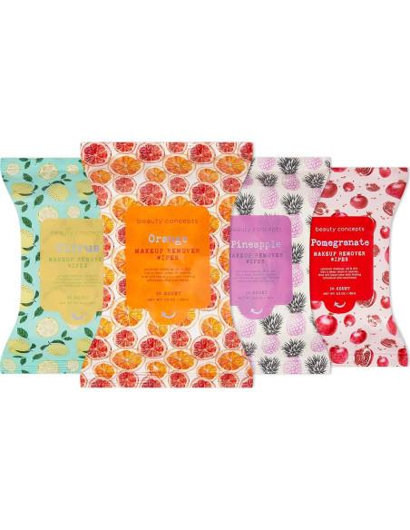 Toallitas Faciales Beauty Concepts - 120 Piezas, 4 Fragancias