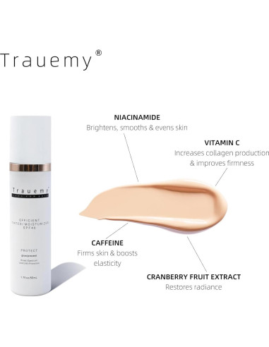 Hidratante Facial Tinte SPF 46 Trauemy - 48.2g
