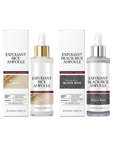 Exfoliante Suave de Arroz Negro y Blanco Krajiyya 2 Piezas