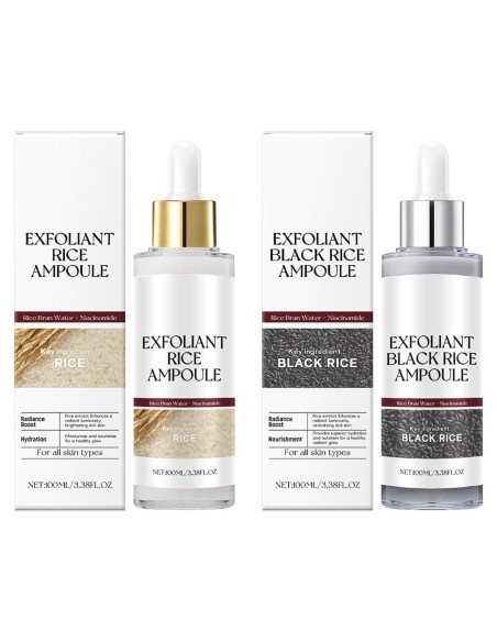 Exfoliante Suave de Arroz Negro y Blanco Krajiyya 2 Piezas