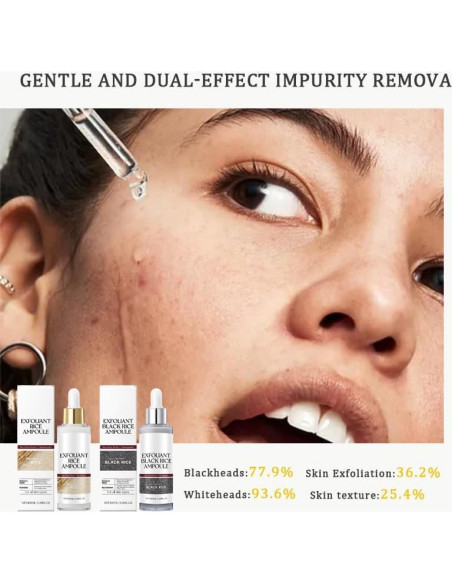 Exfoliante Suave de Arroz Negro y Blanco Krajiyya 2 Piezas