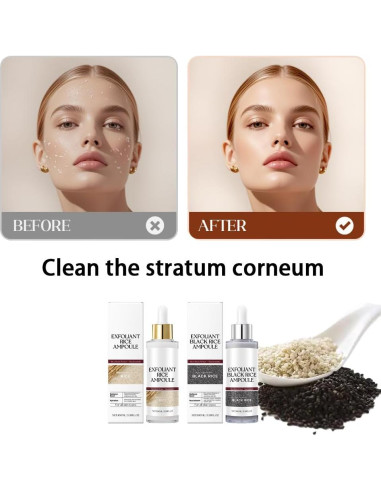 Exfoliante Suave de Arroz Negro y Blanco Krajiyya 2 Piezas