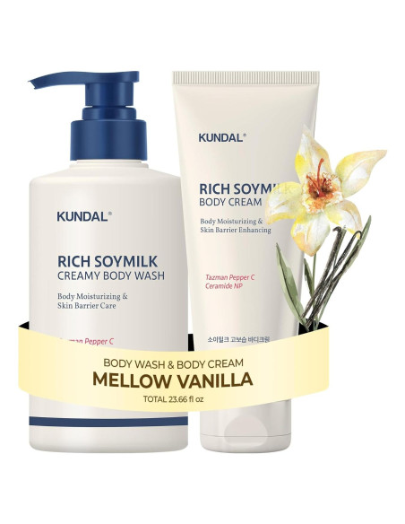 Set KUNDAL Gel de Ducha y Crema Corporal Hidratante 500ml + 200ml