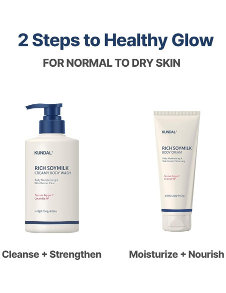 Set KUNDAL Gel de Ducha y Crema Corporal Hidratante 500ml + 200ml