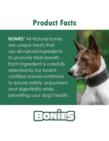 Bonies Hueso Natural para Piel y Pelaje Sabor Pollo 8 Unidades
