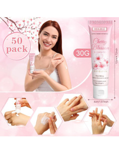 Paquete de 50 Lociones Corporales Heigble 30g Flor de Cerezo 2