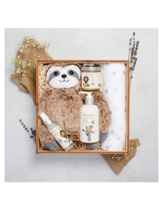 Caja de Recuerdos para Bebé Safflower Safari - Aromaterapia y Manta Orgánica