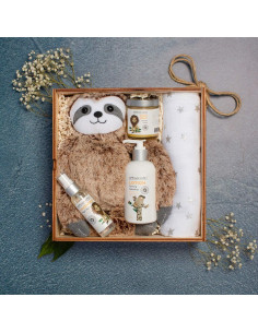 Caja de Recuerdos para Bebé Safflower Safari - Aromaterapia y Manta Orgánica 2