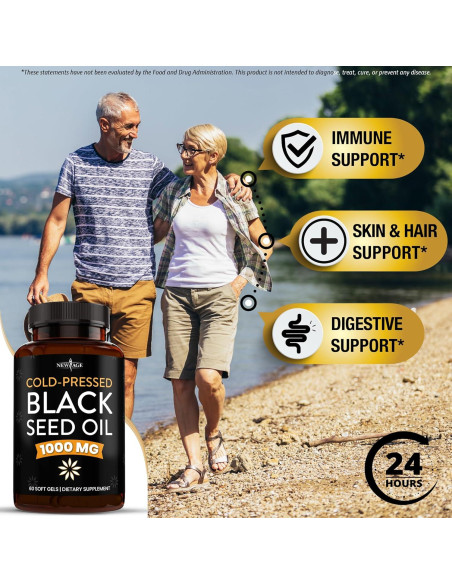 Cápsulas de Aceite de Semilla Negra NEW AGE - 60 Unidades