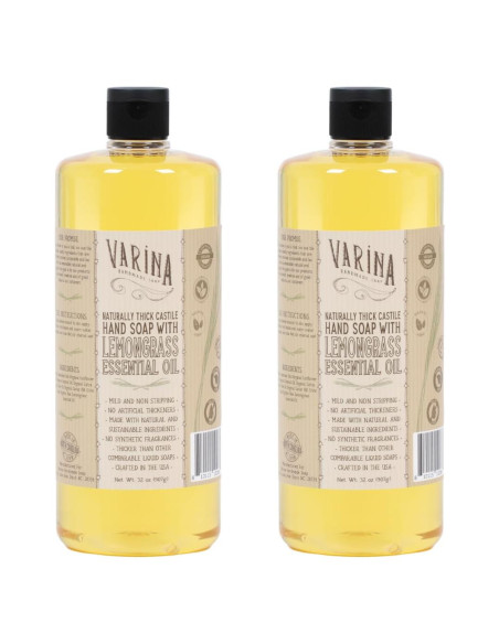 Jabón Líquido Orgánico de Castilla Hierba Limón 946ml - Pack de 2