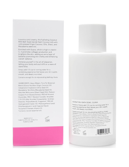 Leche de Coco para Baño Pure Fiji Guayaba 415ml Hidratante