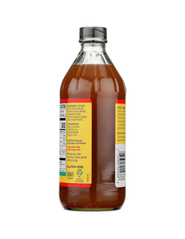 Vinagre de Sidra de Manzana Orgánico Bragg con Miel y Cayena 473 ml