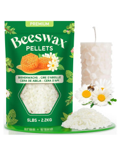 Cera de Abeja Blanca Pura NORVENCE 2.31kg para Velas y Cuidado de la Piel