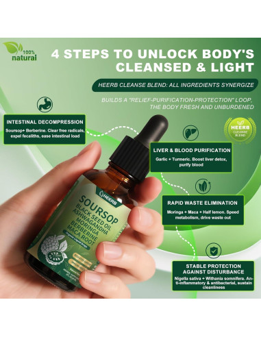 Bitters Líquido Orgánico HEERB de Graviola y Semilla Negra 60ml